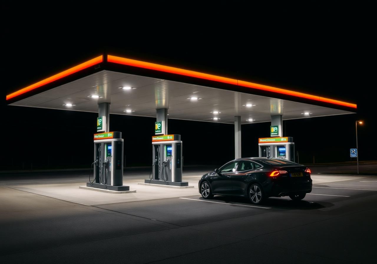 Motorway Service Forecourt